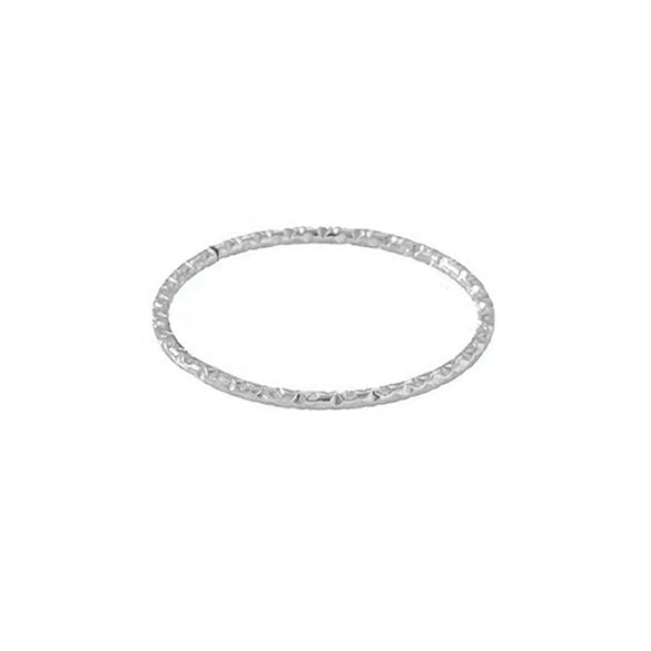 Wholesale S925 Sterling Silver Geometric Round Ring With Love Stars Design Retro Style Electroplated