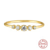 Wholesale S925 Sterling Silver Geometric Round Ring With Love Stars Design Retro Style Electroplated