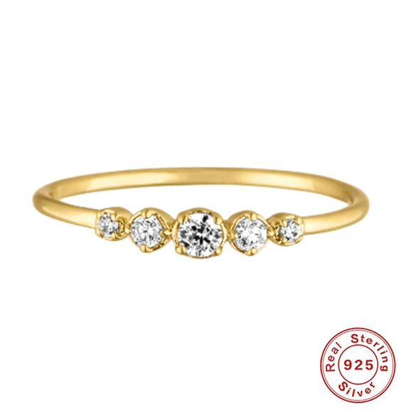 Wholesale S925 Sterling Silver Geometric Round Ring With Love Stars Design Retro Style Electroplated