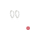 Wholesale S925 Sterling Silver Geometric Round Twisted Lines Ear Buckle Ear Stud Jewelry With Electroplating