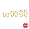 Wholesale S925 Sterling Silver Geometric Round Twisted Lines Ear Buckle Ear Stud Jewelry With Electroplating