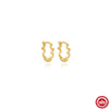 Wholesale S925 Sterling Silver Geometric Round Twisted Lines Ear Buckle Ear Stud Jewelry With Electroplating