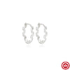 Wholesale S925 Sterling Silver Geometric Round Twisted Lines Ear Buckle Ear Stud Jewelry With Electroplating