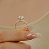 Wholesale S925 Sterling Silver Geometric Round Zircon Electroplated Ring For Women