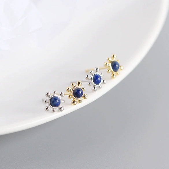 Wholesale S925 Sterling Silver Geometric Shape Electroplated Stacked Earrings