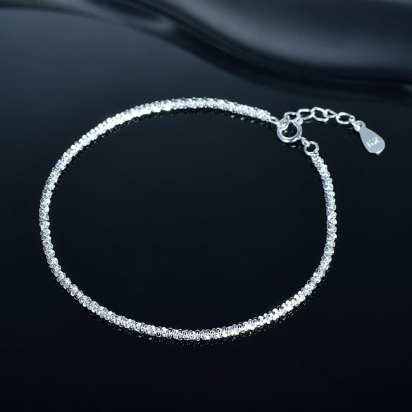 Wholesale S925 Sterling Silver Geometric Simple Bracelet For Women Seiko