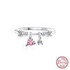 Wholesale S925 Sterling Silver Geometric Simple Style Women's Ring With Electroplating