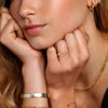 Wholesale S925 Sterling Silver Geometric Simple Style Women's Ring With Electroplating