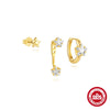 Wholesale S925 Sterling Silver Geometric Six Point Star Love Earrings For Women With Electroplating