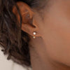 Wholesale S925 Sterling Silver Geometric Small Flower Earrings For Women Electroplated