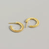 Wholesale S925 Sterling Silver Geometric Small Round Beads Electroplated Earrings