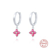 Wholesale S925 Sterling Silver Geometric Snowflake Earring With Electroplating For Women