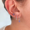 Wholesale S925 Sterling Silver Geometric Snowflake Earring With Electroplating For Women