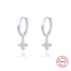 Wholesale S925 Sterling Silver Geometric Snowflake Earring With Electroplating For Women