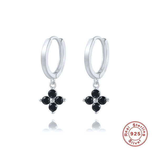Wholesale S925 Sterling Silver Geometric Snowflake Earring With Electroplating For Women