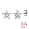 Wholesale S925 Sterling Silver Geometric Snowflake Earrings With Electroplating Simple Minimalist And Floral Style