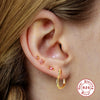 Wholesale S925 Sterling Silver Geometric Snowflake Earrings With Electroplating Simple Minimalist And Floral Style