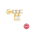 Wholesale S925 Sterling Silver Geometric Spiral Puncture Ear Nail With Exquisite Design And Environmentally Friendly Plating For Unisex