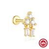 Wholesale S925 Sterling Silver Geometric Spiral Puncture Ear Nail With Exquisite Design And Environmentally Friendly Plating For Unisex