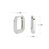 Wholesale S925 Sterling Silver Geometric Square Ear Buckle Earrings With Electroplating For Women