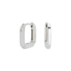 Wholesale S925 Sterling Silver Geometric Square Ear Buckle Earrings With Electroplating For Women