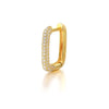 Wholesale S925 Sterling Silver Geometric Square Earring With Ear Buckle And Diamond Fashion Simple Advanced Design Sense For Women