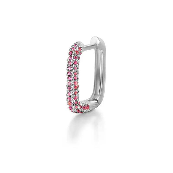 Wholesale S925 Sterling Silver Geometric Square Earring With Ear Buckle And Diamond Fashion Simple Advanced Design Sense For Women