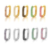 Wholesale S925 Sterling Silver Geometric Square Earring With Ear Buckle And Diamond Fashion Simple Advanced Design Sense For Women