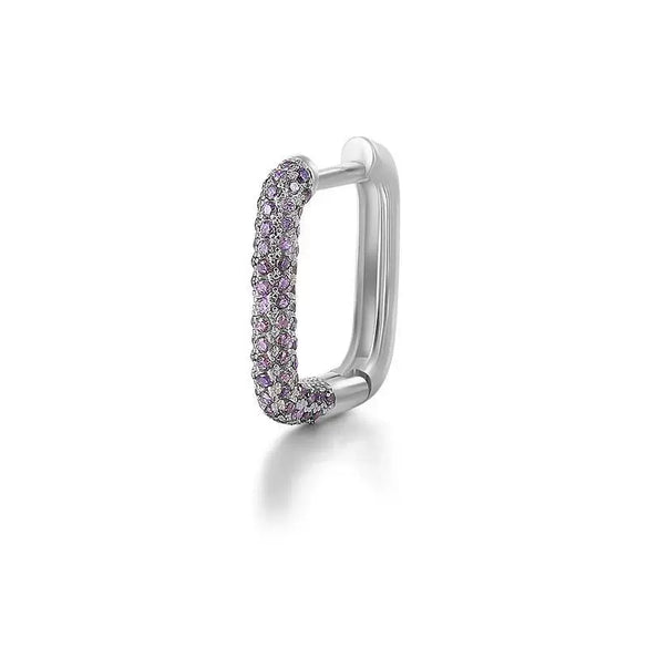 Wholesale S925 Sterling Silver Geometric Square Earring With Ear Buckle And Diamond Fashion Simple Advanced Design Sense For Women