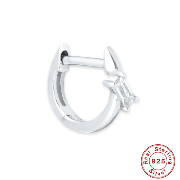 Wholesale S925 Sterling Silver Geometric Square Horse Eye Diamond Women's Earrings With Real Gold Plating And Zircon