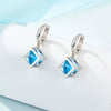 Wholesale S925 Sterling Silver Geometric Square Light Luxury Zircon Earrings
