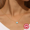 Wholesale S925 Sterling Silver Geometric Square O Chain Necklace With Electroplating For Women