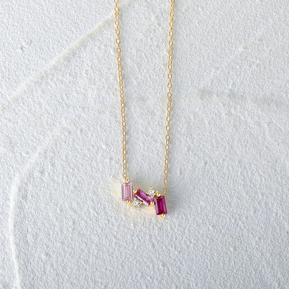 Wholesale S925 Sterling Silver Geometric Square Pendant Collarbone Necklace With Electroplating O Chain Unisex