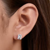 Wholesale S925 Sterling Silver Geometric Square Zircon Stud Earrings For Women