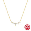 Wholesale S925 Sterling Silver Geometric Stacked Collarbone Necklace With Electroplating O Chain For Women