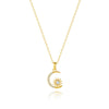 Wholesale S925 Sterling Silver Geometric Star And Moon Pendant O Word Chain Necklace For Women With Electroplating Design