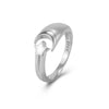 Wholesale S925 Sterling Silver Geometric Star And Moon Ring With Electroplating Adjustable Fashion Design