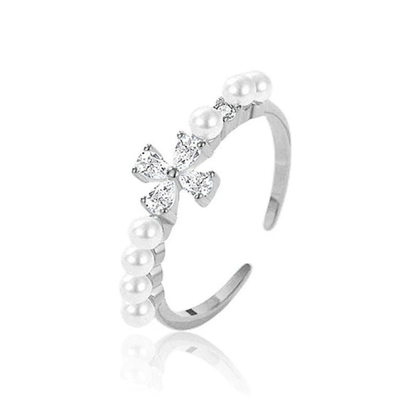 Wholesale S925 Sterling Silver Geometric Star And Moon Ring With Electroplating Adjustable Fashion Design