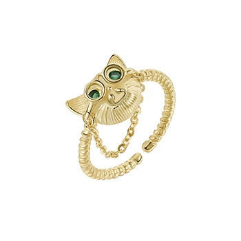 Wholesale S925 Sterling Silver Geometric Star And Moon Ring With Electroplating Adjustable Fashion Design