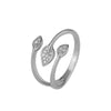 Wholesale S925 Sterling Silver Geometric Star And Moon Ring With Electroplating Adjustable Fashion Design