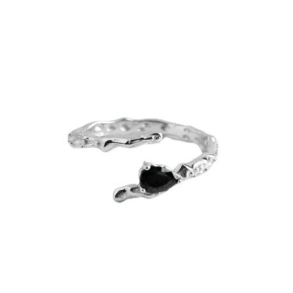 Wholesale S925 Sterling Silver Geometric Star And Moon Ring With Electroplating Adjustable Fashion Design