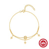 Wholesale S925 Sterling Silver Geometric Star Diamond Bracelet With Electroplating And Real Gold Plating Cold Style For Women