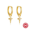 Wholesale S925 Sterling Silver Geometric Star Diamond Earrings For Women