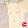 Wholesale S925 Sterling Silver Geometric Star Diamond Encrusted Collarbone Necklace With O Shaped Chain And Electroplating