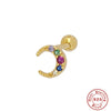 Wholesale S925 Sterling Silver Geometric Star Ear Nails For Women With Electroplating Ear Accessories