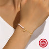Wholesale S925 Sterling Silver Geometric Star Light Luxury Diamond Pearl Elegant Women's Bracelet With Electroplating And Real Gold Plating