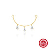 Wholesale S925 Sterling Silver Geometric Star Moon Tooth Water Drop Chain Accessories For Women With Geometric Pattern Earrings And Chain