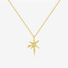 Wholesale S925 Sterling Silver Geometric Star Necklace For Women Light Luxury Design Electroplated