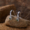 Wholesale S925 Sterling Silver Geometric Star Shape Natural Color Gem Set Earrings Light Luxury Nonfading Jewelry