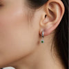 Wholesale S925 Sterling Silver Geometric Star Shape Natural Color Gem Set Earrings Light Luxury Nonfading Jewelry